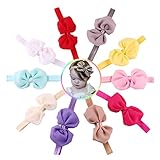 サクララ （Sakulala）ベビー 用 リボン ヘアバンド ペーパー ヘアアクセサリー 可愛い 女の子 赤ちゃん 髪飾り 柔らかい 出産祝い 写真小道具　１０本