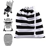 Cunina 授乳ケープ 360度安心 ポンチョ型 伸縮自在 出産祝い プレゼント 収納袋付き 看護カバー　4-in-1マルチユースベビーストレッチカバーカーシートキャノピー (ブラック )