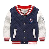 Tortor 1bacha(JP)　子供　スタジアムジャンパー　キッズ　ジャケット　男の子　長袖　秋冬　スタジャン　ボーイズ　男児　厚手　ニット　グレー　防寒　長袖　95　100　110　120　13