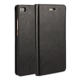 Golikef Huawei P8 ケース カバー バンパー 手帳型 高級 本革 レザー 色鮮やか レトロ な book case 型 柔らかいシリコンTPUラバーカバー スタンド機能 カード収納機能