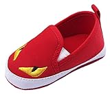 C-Princessベビー ファーストシューズ スニーカー スリッポン 歩行靴 子供用 キッズ 赤ちゃん 新生児 可愛い カジュアル 出産お祝い (11cm, 3レッド)