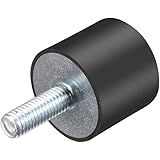 uxcell ラバーマウント 防振ゴム 振動と衝撃吸収 スレッドスタッド付き M8 x 23.0mm 30 x 25mm