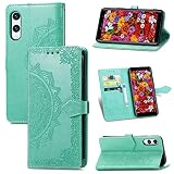 Rakuten Hand 5G ケース Rakuten Hand 5G カバー Rakuten Hand ケース手帳型【COKOVI】楽天 Hand 5G ケース Hand 4G 5G 兼用ケース 楽天Handに適用する カードホルダー付き 小銭収納 スタンド機能付き ストラップ付き マグネット吸着 模様 (グリーン)