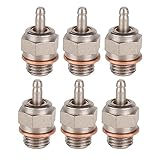 点火プラグ，SODIAL(R) スチールスーパーグロープラグRC＃3 N3ホットエンジンHPI HSP1:10パック6、シルバー