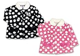 (アイラブパパアンドママ)【I lovePaPa&Mama】 アイラブパパ&ママ ソフトフリース 水玉柄 ポッケ付 ジャケット 80cm/90cm/95cm 95 ママピンク