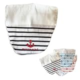 （アーネス）Arnes ベビー 汗取り パッド 4重 ガーゼ マリン 柄 4枚 セット 赤ちゃん 飾り襟 あせも 背中 シート