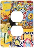 3dRose lsp_210077_6 Arizona, Tucson, Tubac. Traditional Hand-Painted Mexican Pottery. - 2 Plug Outle