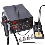 Pro 2in1 SMD BGA Rework LED Digital Display De-solder Station Hot Air Gun + Soldering Iron w/ Nozzle