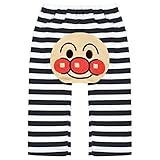 アスナロ（ボトムス ハーフパンツ） アンパンマン モンキーパンツ ベビー 子供 男の子 女の子 ニット90 ブラック