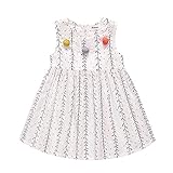 Cutelove 子供ドレス ガールズ 女の子 綿 小籐プリント ポルカドット 春夏 キッズ 多彩なボールの装飾 可愛い ノースリーブ おしゃれ ワンピース プリンセスドレス