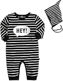 [Vaenait Baby]100%綿ベビー服男の子ロンパース肌着ボディスーツカバーオール帽子付きHey Set L