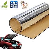車用断熱マット 遮音防音材料 100×100CM　断熱マット　ドア断熱　アルミ箔　フォーム　シルバー　熱反射　吸音　エンジン用　遮音材料　断熱　防音材料　厚さ5MM