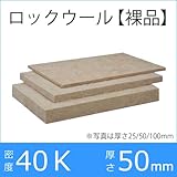 ロックウールボード（裸品）吸音断熱材 「フェルトN」密度40K／厚さ50×605×910mm 8枚入り