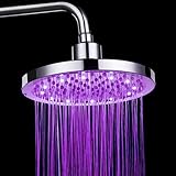 LightInTheBox Sprinkle Wall Mounted 7 Color Changing Rainfall LED Round Shower Head Faucet Powered b