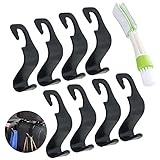 TOOGOO 8パック車カーバックシートヘッドレストフックハンガー強力耐久性オーガナイザーストレージホルダーwith自動車エアコンクリーナー – ブラック