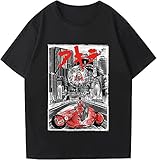 [ANXIZAHUO] アキラ AKIRA 丸薬 大友克洋 アニメ 漫画 tシャツ Otomo Katsuhiro 映画 tシャツ メンズ レディース Tシャツ 夏服 スポーツ トップス 半袖 無地 ゆったり ファッション 男女兼用 大きいサイズ L