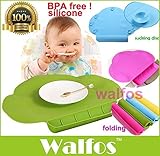 Walfos Food grade Baby Table Mat Waterproof Silicone Pad Mat Infant Tiny Diner Portable Placemat for