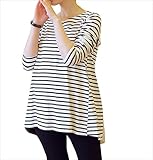 (フルールドリス) カットソー トップス 長袖 ボーダー バックプリーツ マタニティ 産前産後兼用 ft608-m1-9370wl