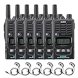 特定小電力トランシーバー DJ-P240-S&WED-EPM-YSE ショートアンテナ イヤホンマイク付き(耳かけ型) 6セット