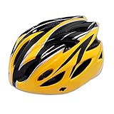 IPRO サイクリング ヘルメット 自転車用 スタイリッシュ 軽量 一体成型 18ホール 通気性 クロスバイク ロードバイク スポーツ バイク (イエローブラック)