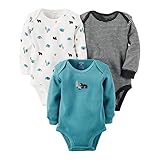 Carters Baby Boys Long-Sleeve Thermal Bodysuits Wild, 3M by Carter's