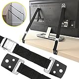 saferkids転倒防止安全ストラップキット – テレビ、家具壁アンカー| baby-proofと耐震補強工事からTipping |すべての取り付けハードウェア付属|フリーコーナー保護ガード( 2パ