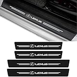 DELUXEFOX 車用 サイドステップガード レクサス適用 スカッフプレート プロテクションフィルム 保護ステッカー 車用ドアモール サイドモール スカッフプロテクトシート キズ防止 汚れ防止 汎用 極薄 車ドア保護 ドアガードステッカー 4点セット (For Lexus)