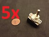 5 Piece On/off 2 Way Spst Metal Handle Toggle Switch Ac 125v 4a Dc 1/2 Hole C15 [並行輸入品]