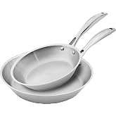 Scanpan STS Stainless Steel 2 Piece Frypan Set, 20cm & 28cm