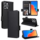 Nutmeg 対応 Xiaomi Redmi 12 5G 用の ケース 手帳型 Xiaomi Redmi 12 5G XIG03 用の カバー 財布型 シャオミ レドミ12 5G 用の スマホケース 携帯カバー カード収納 内蔵マグネット 高級PUレザー スタンド機能 耐衝撃 耐摩擦 360度保護 軽量 超薄型 人気 上質（ブラック）