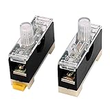 uxcell ヒューズホルダー AC 250V 10A FS-10 DIN 6 x 30mm プラスチック 金属 2個入り