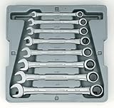 GearWrench 9308 8 Piece SAE Ratcheting Wrench Set [並行輸入品]