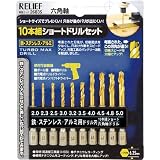 10本組六角軸ショートドリルセット №26835