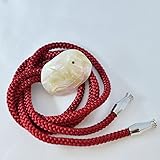 金魚 ループタイ 夜光貝製 赤色紐 フリーサイズ