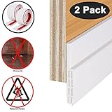 ドア下部シールストリップ自己粘着underドアスイープウェザーストリップanti-noise & anti-bugunderドアドラフトストッパー2 "幅X 39 "長、1パック ホワイト