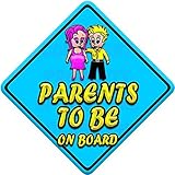 PARENTS TO BE non personalised novelty baby on board car window sign. by Just The Occasion