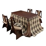 高さ調節ダイニングこたつ スクット 135x80cm 6点セット[■](こたつ+布団・しじら織り+回転椅子4脚)