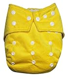 See Diapers One Size Minky Baby Cloth Diaper 2 Microfiber Inserts Yellow by See Diapers