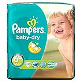 Pampers Baby Dry Size 6+ Extra Large Plus 17kg+ (27) - Pack of 6 by Pampers