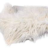 NaiFei新生児毛皮の写真の背景フランネル写真プロップブランケット (Beige)