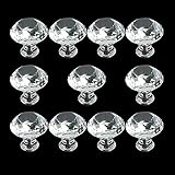 10 Pcs Zinc Alloy Crystal Glass Drawer Door Knobs Handle (Usa)