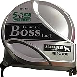シュナウザー　メタルカラーコンベックス　BossLock（ボスロック）　尺付相当目盛付　SB-5525 (シルバー)