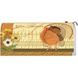 Elegant Turkey Give Thanks 1680MM Magnetic Mailbox Cover Wrap [並行輸入品]