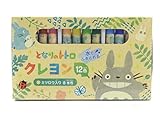 となりのトトロ クレヨン12色 カラフルリーフ柄 ミツロウ入り