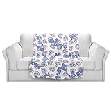 ブランケットウルトラソフトFuzzy 4サイズ！DIANOCHEデザインからZara MartinaフローティングHeartsハッシュタグLove Home Decor Unique Designer