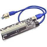 Naliovker PCIE PCI-E PCI Expr X1 - PCIライザーカードバスカード高効率アダプターコンバーターUSB 3.0ケーブル、デスクトップPC用
