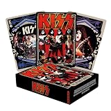 Aquarius KISS トランプ - KISSがテーマのカードデッキ お気に入りのカードゲーム用 - 公式ライセンス商品&収集品 - ポーカーサイズ リネン仕上げ