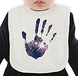 Space Hand Stamp ネクタイを有する有機ビブ Medium