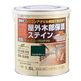 アトムハウスペイント 水性ウッドエバープロテクト(耐久ステイン) 1.6L フォレストグリーン