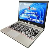 【整備済み品】富士通 ノートPC E736 / 13.3型 / Win 11 Pro/MS Office H&B 2019 / Celeron 3955U / wajunのWIFI/Bluetooth / 8GB / 256GB SSD